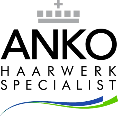 Logo van ANKO, de branchevereniging voor kappers, met de vermelding haarwerkspecialist